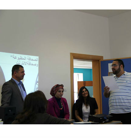 The final course on Internet journalism and social networks, in cooperation with Birzeit University   